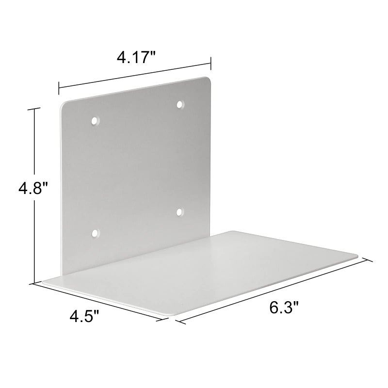 ECOSEAO Floating Book Shelves for Wall  Heavy-Duty Book Organizers  Iron Wall Mounted Shelves for Home Office Classroom Library  White Large (4) - Image 2